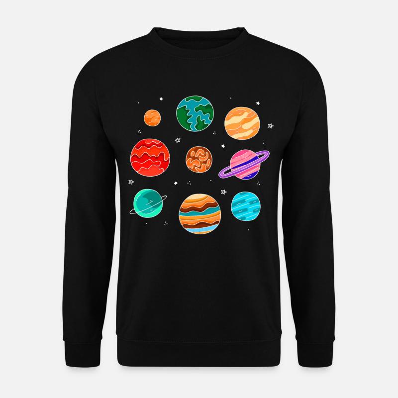 Système solaire avec les planètes Univers du système solaire - Sweat-shirt Unisexe - noir