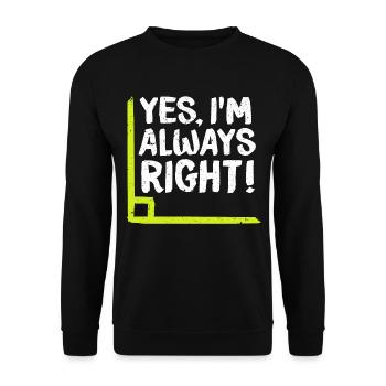 J'ai raison! Mathématicien maths maths - Sweat-shirt Unisexe - noir - Devant - Alina (178cm) & Michal (187cm)