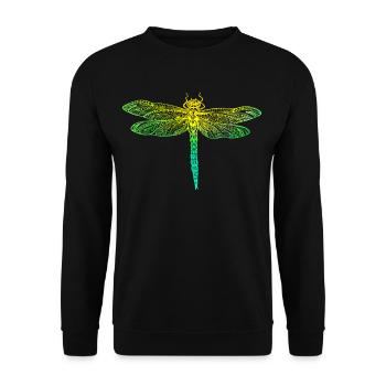 Mandala d'insectes réalistes libellule en filigrane - Sweat-shirt Unisexe - noir - Devant - Alina (178cm) & Michal (187cm)