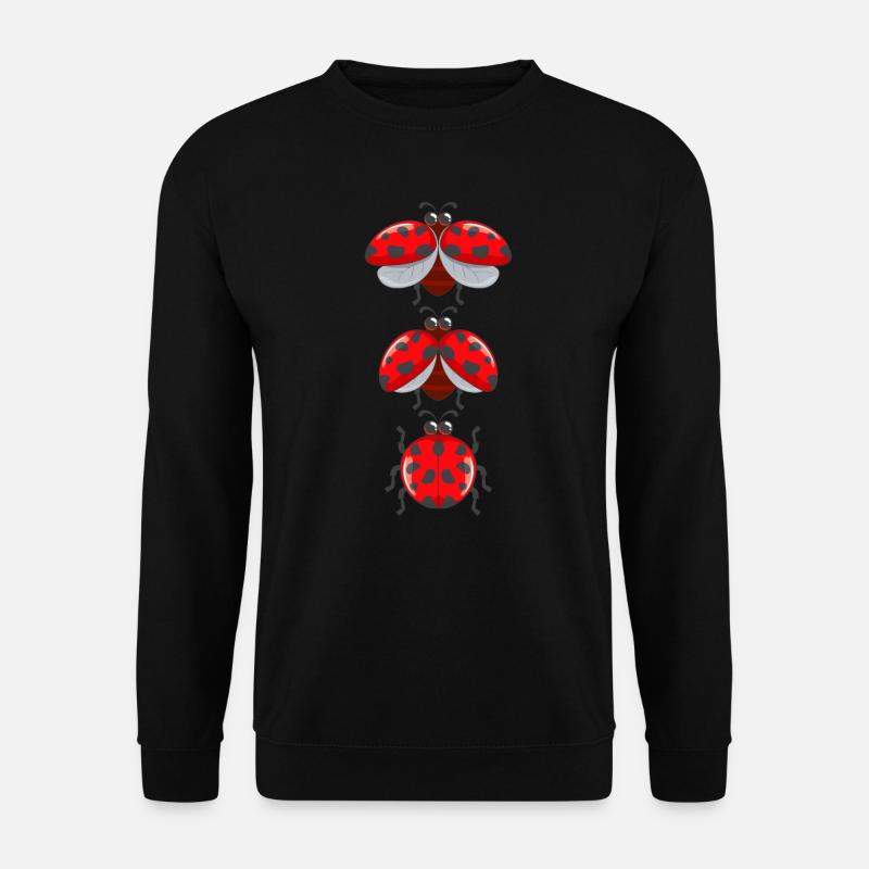 Süße Marienkäfer Insekten mit Flügel - Unisex Pullover - Schwarz
