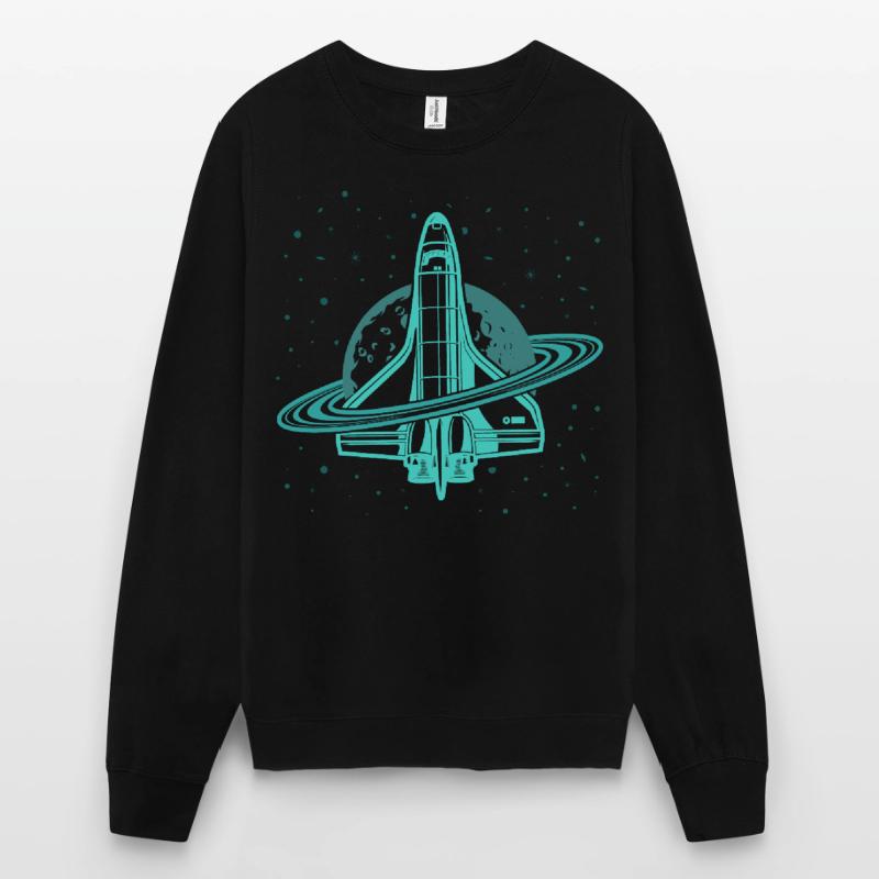 Space Shuttle Space Saturn Planet Moon Space Unisex Sweatshirt