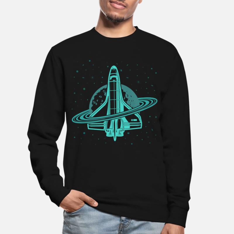 Space Shuttle Space Saturn Planet Moon Space Unisex Sweatshirt