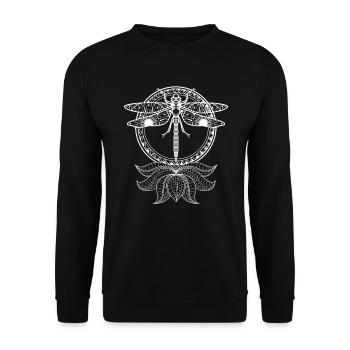Amour amour mandala dream catcher icône signe - Sweat-shirt Unisexe - noir - Devant - Alina (178cm) & Michal (187cm)
