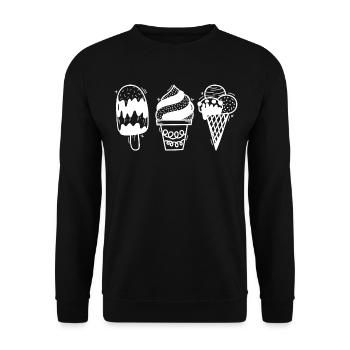 Eis - Unisex Pullover - Schwarz - Vorne - Alina (178cm) & Michal (187cm)
