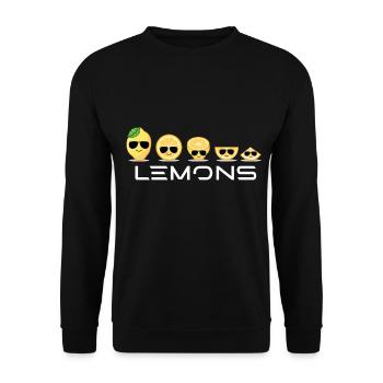 Lemons Zitronen - Unisex Pullover - Schwarz - Vorne - Alina (178cm) & Michal (187cm)
