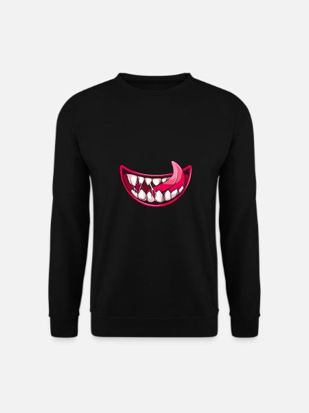 Halloween masque visage monstre - Sweat-shirt Unisexe - noir