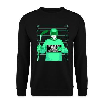 Eishockey Hockey Schlittschuh - Unisex Pullover - Schwarz - Vorne - Alina (178cm) & Michal (187cm)