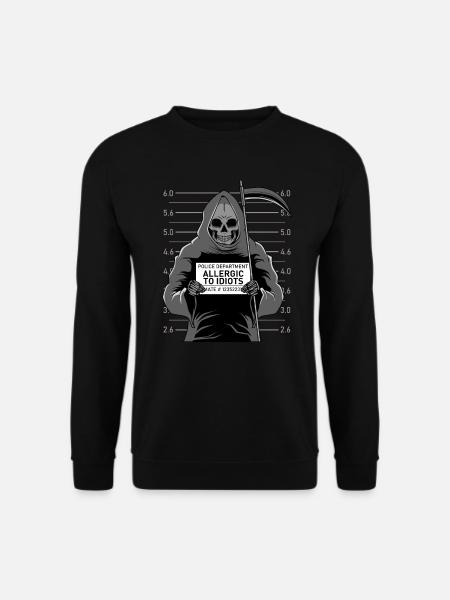 Reaper Allergic to Idiots Idiots Allergy - Felpa unisex - nero