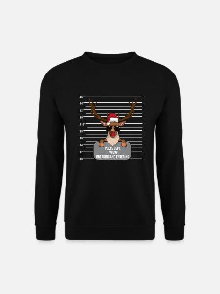 Breaking and Entering Nikolaus Rentier Christmas - Unisex Pullover - Schwarz
