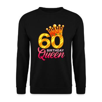 60e anniversaire de la reine anniversaire - Sweat-shirt Unisexe - noir - Devant - Alina (178cm) & Michal (187cm)