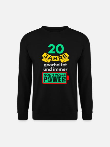 20 Dienstjahre Jubiläum Feier Geschenk - Unisex Pullover - Schwarz
