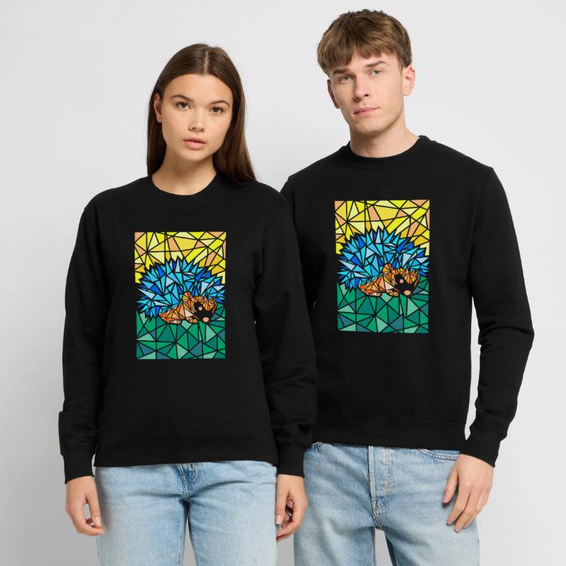 Art abstrait de polygone hérisson Sweat-shirt Unisexe