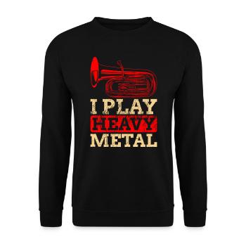 Conception de tuba pour hommes - Sweat-shirt Unisexe - noir - Devant - Alina (178cm) & Michal (187cm)