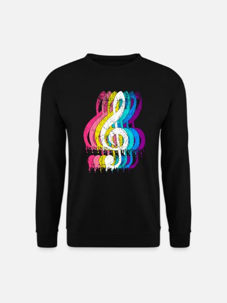 Musiker Notenschlüssel Violinschlüssel Musik - Unisex Pullover - Schwarz