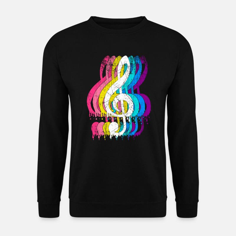 Musiker Notenschlüssel Violinschlüssel Musik - Unisex Pullover - Schwarz