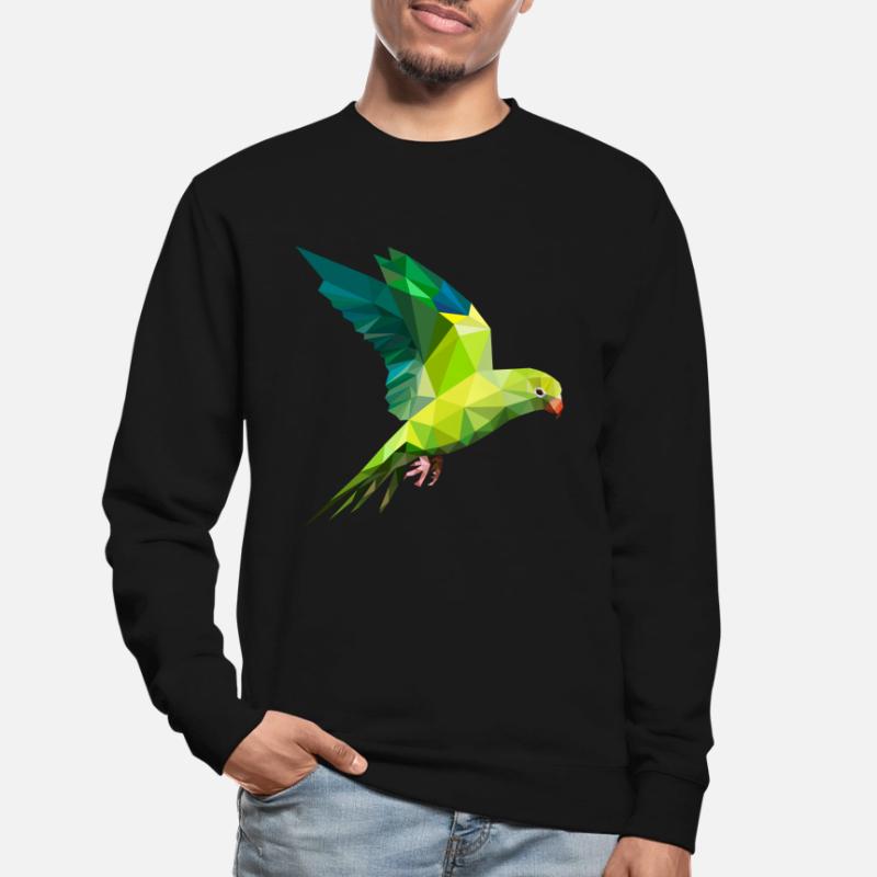 Perroquets perruche polygone oiseau art Sweat-shirt Unisexe