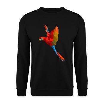 Perroquet tropical oiseau polygone perroquet propriétaire - Sweat-shirt Unisexe - noir - Devant - Alina (178cm) & Michal (187cm)