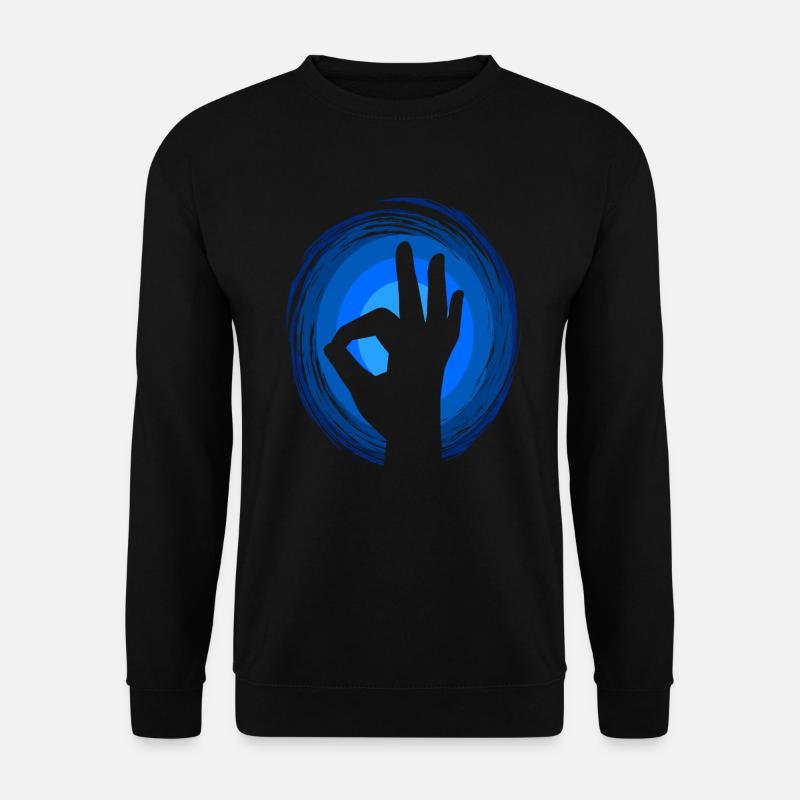 OK Handzeichen Taucher Taucherschein Geschenk - Unisex Pullover - Schwarz