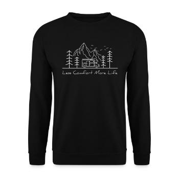 Motorhome saying Womo gift camping camper - Unisex Sweatshirt - black - Front - Alina (178cm) & Michal (187cm)