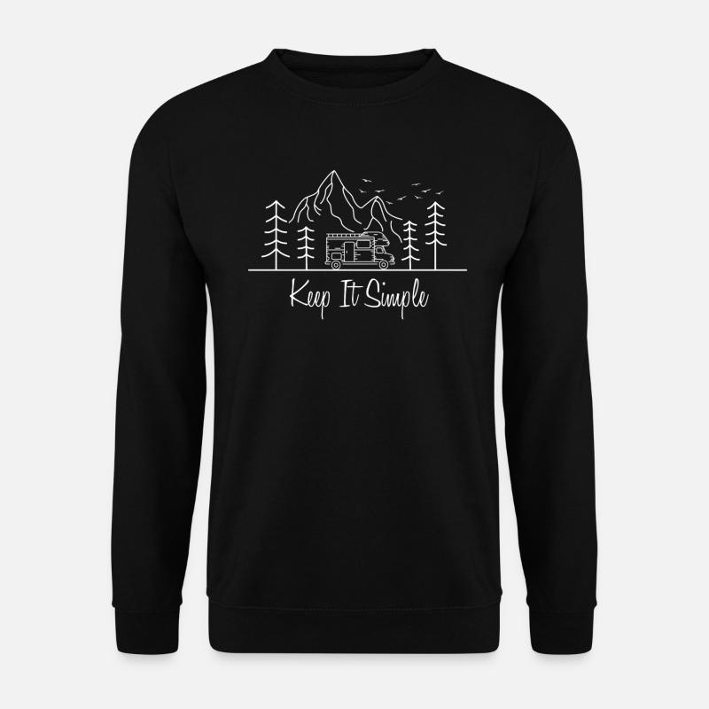 Camping-car disant Keep it Simle Van Simple - Sweat-shirt Unisexe - noir