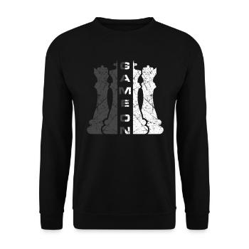 Chess saying chess player chess piece checkmate - Unisex Sweatshirt - black - Front - Alina (178cm) & Michal (187cm)