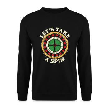 Permet de prendre le cadeau de casino de roulette de croupier de spin - Sweat-shirt Unisexe - noir - Devant - Alina (178cm) & Michal (187cm)