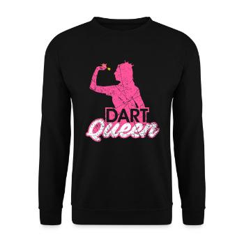 Dart Queen Dart Player Dart Queen Cadeau - Sweat-shirt Unisexe - noir - Devant - Alina (178cm) & Michal (187cm)