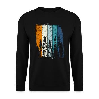Travailleur de tronçonneuses de bûcheron forestier rétro - Sweat-shirt Unisexe - noir - Devant - Alina (178cm) & Michal (187cm)