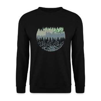Arbres de la forêt naturelle - Sweat-shirt Unisexe - noir - Devant - Alina (178cm) & Michal (187cm)