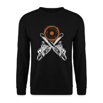 Enregistreur de jardinage bûcheron - Sweat-shirt Unisexe - noir - Devant - Alina (178cm) & Michal (187cm)