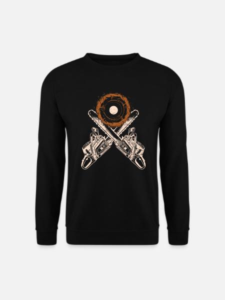 Holzfäller Kettensägen Geschenk - Unisex Pullover - Schwarz
