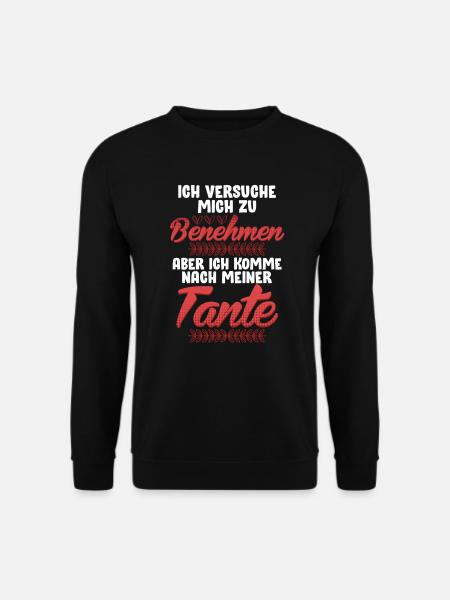 Böse Tante Witz Spruch Lustiges Tanten Geschenk - Unisex Pullover - Schwarz