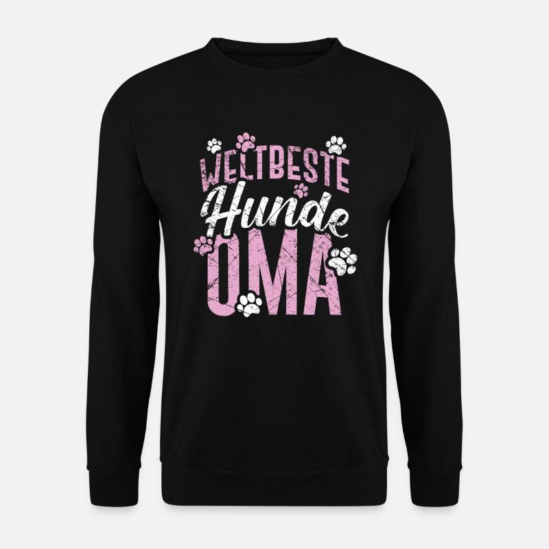 Hundebesitzer Weltbeste Hunde Oma Hundebesitzer - Unisex Pullover - Schwarz