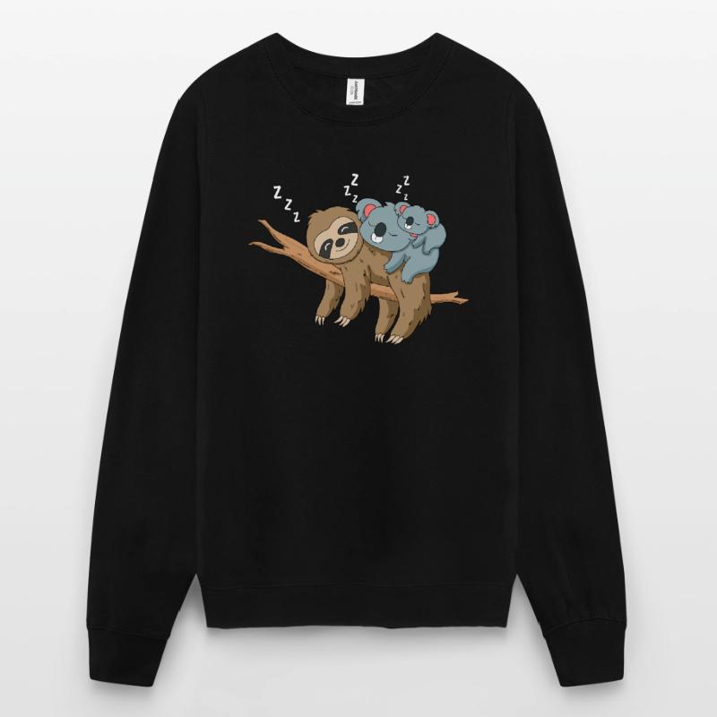 Sleeping cute koala sloth gift Unisex Sweatshirt
