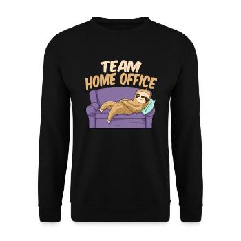 Team home office office home office saying office joke - Unisex Sweatshirt - black - Front - Alina (178cm) & Michal (187cm)