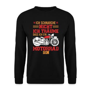Lustiger Schnarch Spruch gegen lautes Schnarchen - Unisex Pullover - Schwarz - Vorne - Alina (178cm) & Michal (187cm)