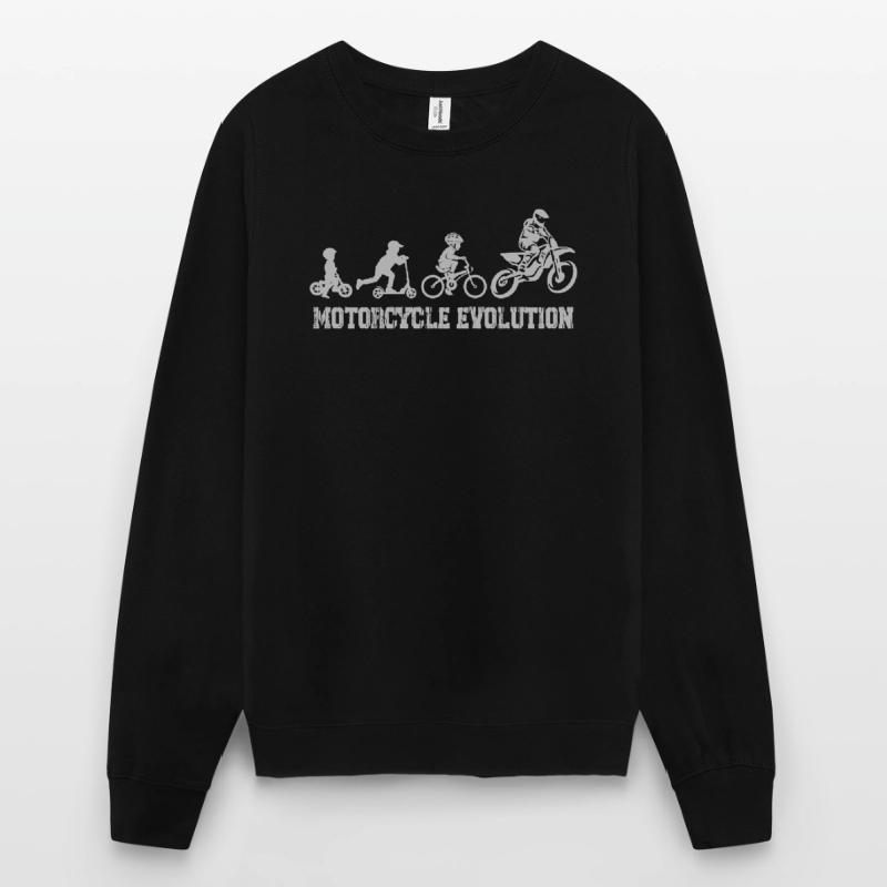 Motorcycle Evolution Motocross Human Development Unisex Sweatshirt