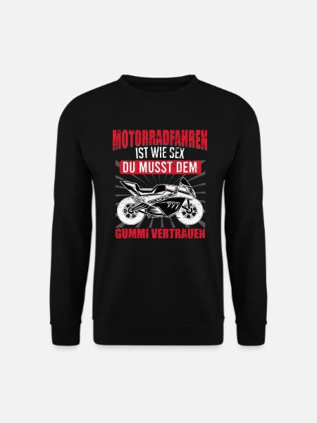 Motorrad Spruch Racing Biker Supersportler - Unisex Pullover - Schwarz