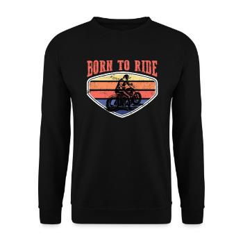 Chopper motocycliste vintage cadeau rétro - Sweat-shirt Unisexe - noir - Devant - Alina (178cm) & Michal (187cm)