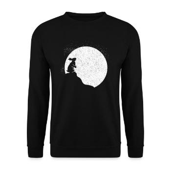 in Full Moon Moon Gift Rabbit Romance - Unisex Sweatshirt - black - Front - Alina (178cm) & Michal (187cm)