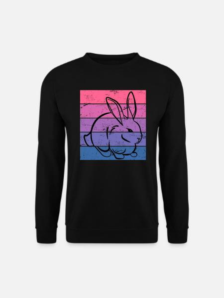 Kaninchen Frauen Geschenk Retro Hase Haustier - Unisex Pullover - Schwarz