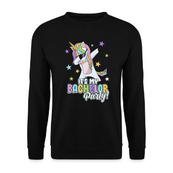 Bachelor Graduation Party 2021 Unicorn Gift - Unisex Sweatshirt - black - Front - Alina (178cm) & Michal (187cm)