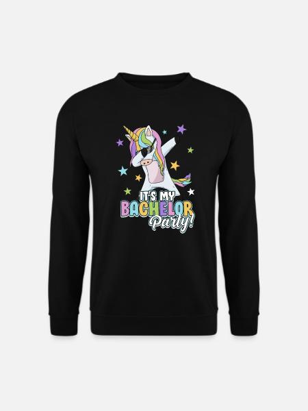 Bachelor Abschluss Party 2021 Einhorn Geschenk - Unisex Pullover - Schwarz