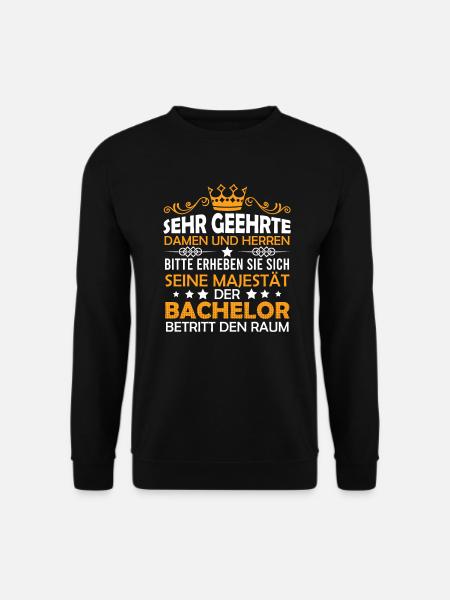 Bachelor Abschluss 2021 Geschenk Spruch König - Unisex Pullover - Schwarz