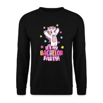 It's my Bachelor Party Bachelor 2021 Graduation - Unisex Sweatshirt - black - Front - Alina (178cm) & Michal (187cm)