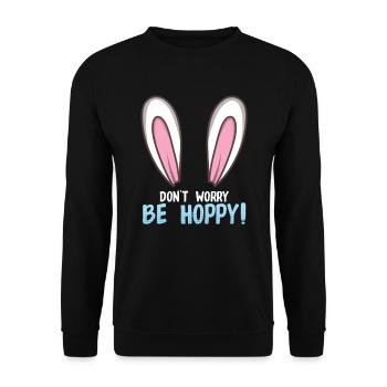 Osteregschenk Lapins Lièvres Renard be hoppy - Sweat-shirt Unisexe - noir - Devant - Alina (178cm) & Michal (187cm)