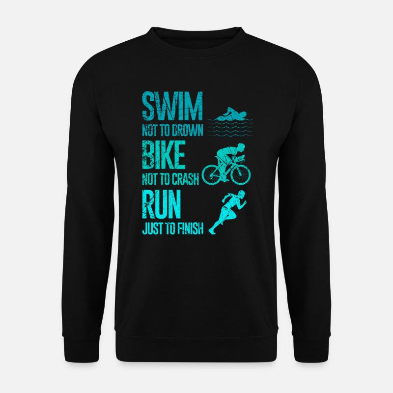 Triathlon cadeau natation cyclisme - Sweat-shirt Unisexe - noir