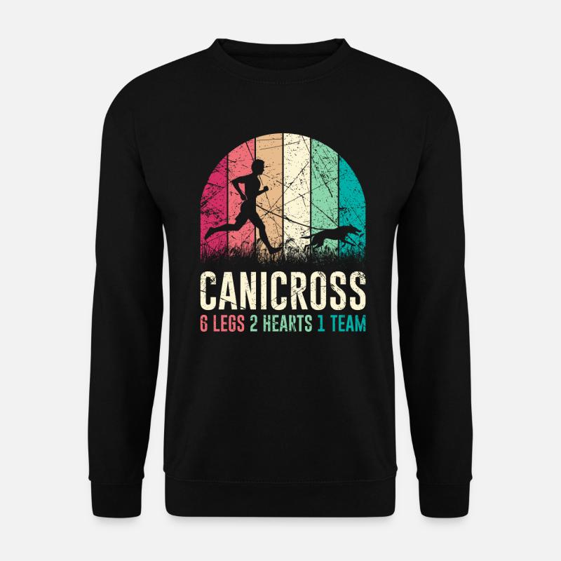 Canicross courir avec le chien cadeau de course - Sweat-shirt Unisexe - noir