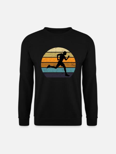 Marathon Vintage Run Gift Running Motif - Unisex Sweatshirt - black