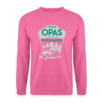 Coole Opas fahren Wohnmobil Camper Camping Spruch - Unisex Pullover - Pink - Vorne